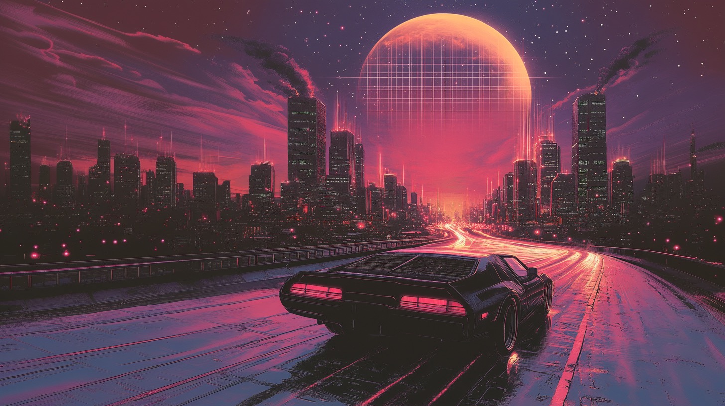 Neon Dreamscape Serene Echoes